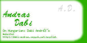 andras dabi business card